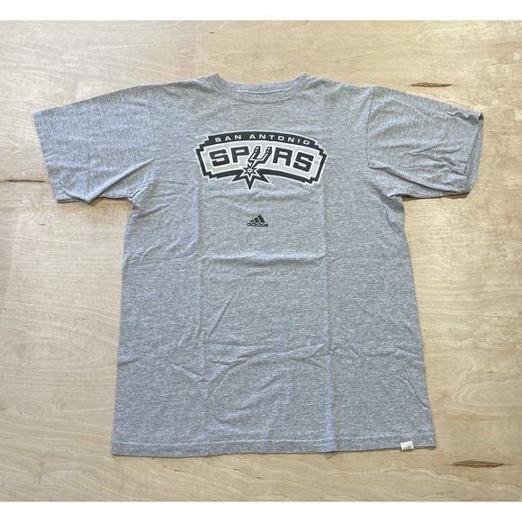 Adidas San Antonio Spurs T Shirt‎ Mens Medium Gray NBA Basketball - Picture 1 of 5